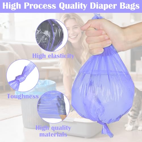 Miniatura 3 de Cioxsoio 12 Recambios Contenedor De Pañales, 4.5m Recambios Bolsas De Repuesto De Arena Antiolor, Compatible Con Litter Genie Tommee Tippee Litterlocker
