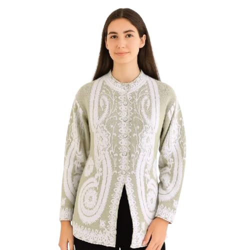 Women's Woolblend Jacquard Winter Cardigan | Full Sleeve Buttoned Sweater for Women | Warm Stylish Printed Cardigan for Winter-image-38