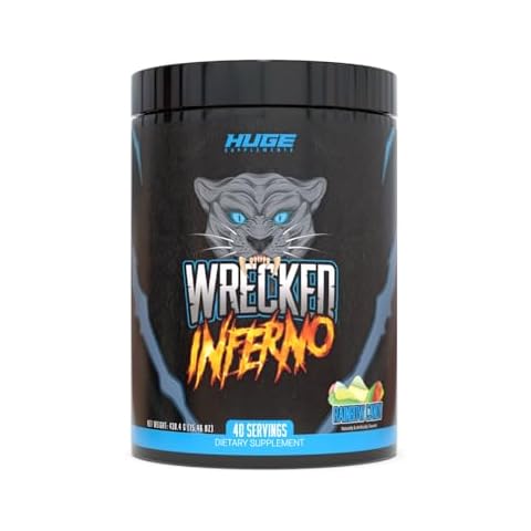 Wrecked Inferno - Thermogenic Pre Workout For Men & Women, Increase Energy, Boost Thermogenesis & Metabolism, Enhance Exercise Performance - Contains L-Citrulline, L-Carnitine, Beta-Alanine & More Cover