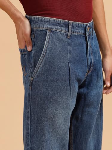 Image of WROGN Men's Loose Fit Jeans | Mid Rise | Jeans for Man