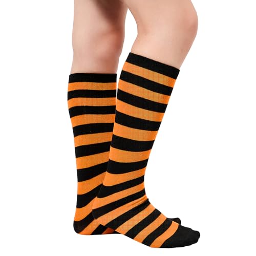 Century Star Toddler Stripe Knee High Socks Girls Long Tube Halloween Sock Kids Cotton Stocking