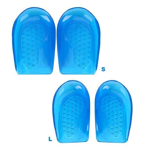 O/X Leg Correction Insoles, Silicone Gel Foot Orthotic Arch Support Shoes Insert Pads Heel Cup Shoe Inserts Posture Corrective Heel Cups (L(41-46)) #TOP1