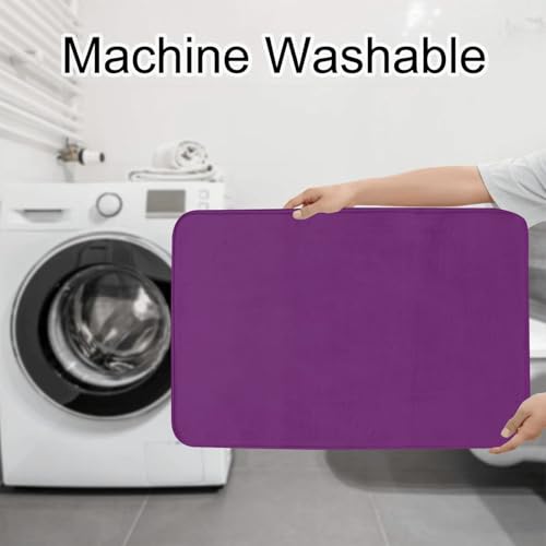 Tapis de salle de bain antidérapants violets pour une douche moderne - 8