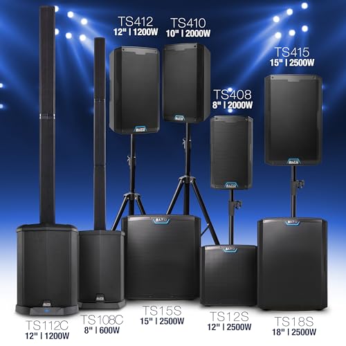 alto ts12s 2500w 1234 subwoofer powered pa speaker with 6 selectable dsp modes easy setup 130 db 334 voice coil superior bass