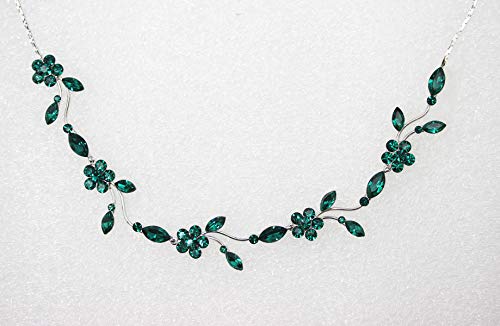 Image of Faship Gorgeous Rhinestone Crystal Floral Necklace Earrings Set