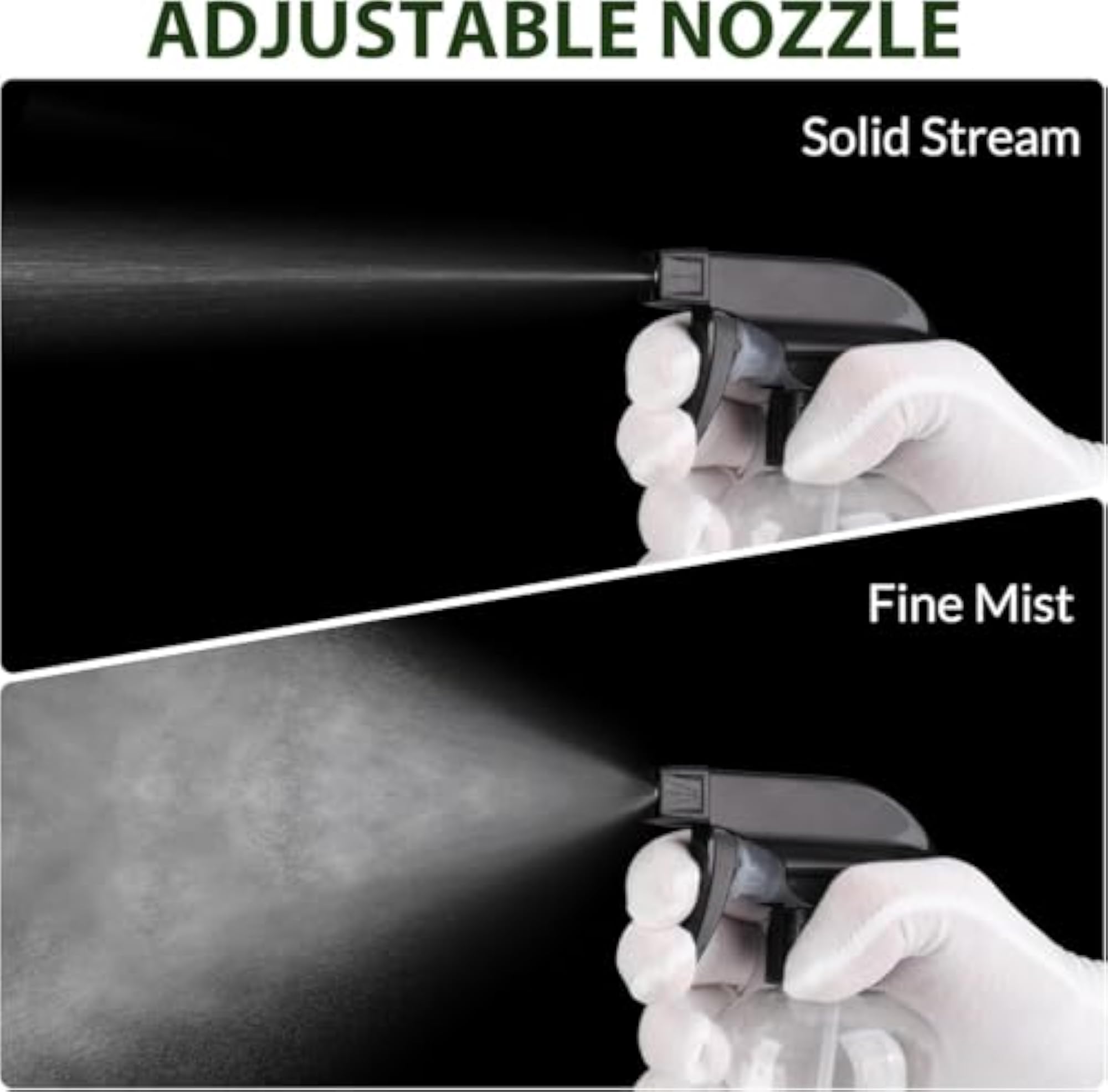 500ml Transparent Refillable Fine Mist Pump, Pack of 2