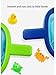 Baby Bath Toys 1 Pcs Frog Animals Fishing Net with 3 Pcs Water Floating Sea Animals Frog Toys, Bathroom Pool Water Floating Accessory Duck Crab Frog Fishing Play Set for Toddlers