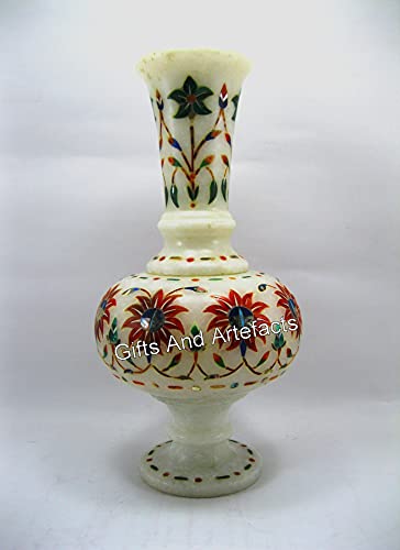 Vase de fleurs déco intérieur pierre semi-précieuse 20,3 cm