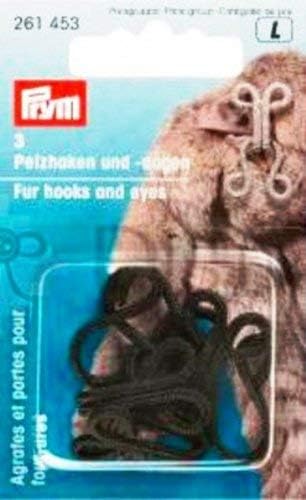 Prym Fur Hooks and Eyes Black Covered