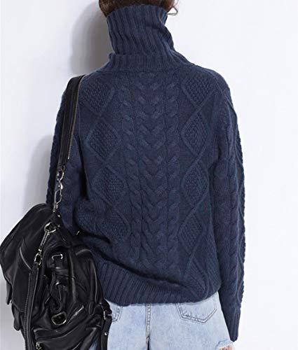 Wool Sweaters Women's Turtleneck Pullover Female Loose Long Sleeve Tops Winter Thick Knitted Jumper2
