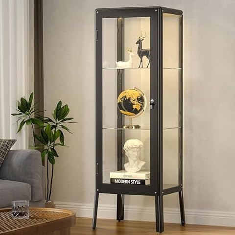 Ryoko Dark Gray Glass Display Cabinet Cover
