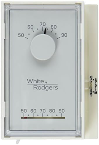 White-Rodgers 1E50N-301 Low V Mechanical Thermostat, 50 to 90 Degree F, White by White-Rodgers