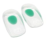 Kids Heel Cups & Heel Inserts for Sever's Disease and Heel Pain Relief | Gel Heel Cushions for Plantar Fasciitis & Achilles Tendonitis, Heel Spurs | Kids Shoe Inserts Size 2-5 (1 Pair - Green)
