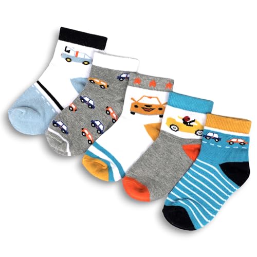 LEALDEALZ kids socks for boys and girls, soft cotton with Anti bacterial Wash Pack of 5.