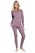 Noble Mount Womens Extreme Cold Waffle Knit Thermal Top and Bottom Set