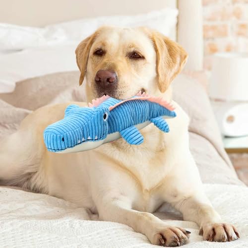 Peluche pour grands animaux de compagnie crocodile doux résistant - 3