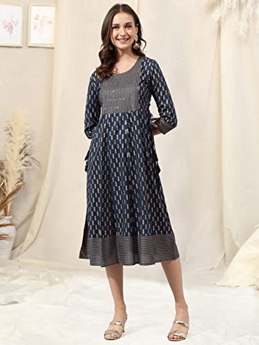 Image of MIRCHI FASHION Women's Cotton Relaxed Fit Anarkali Kurti
