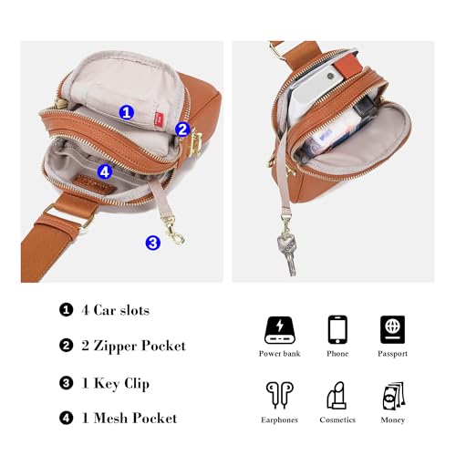 Image of INICAT Lightweight Small Crossbody Sling Bag for Women | Mini Travel Purse,Multi-pocket with Card Slots,Durable Vegan Leather,Everyday Carry