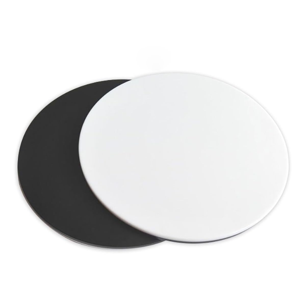 Microscope Stereo Microscope Stage Transparent Round Specimen Plate Frosted Black Plastic(100mm Black White)