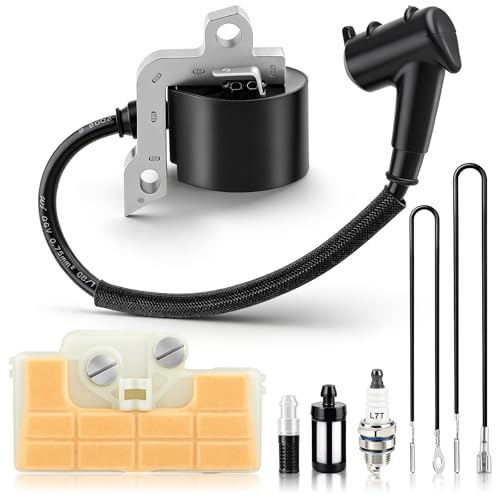 MS290 Ignition Coil Air Filter Kit for Stihl 029 039 MS290 MS310 MS390 Chainsaw with Air Filter Spark Plug Fuel Line Turn Up Kits Replaces 0000 400 1300 1127 120 1621