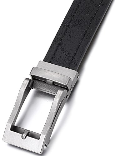 Image of Marino Men's Comfort Click Ratchet Belt Casual Leather Belt for Men - Automatic Linxx Buckle, 1 3 /8 inch Wide - Elegant Gift Box