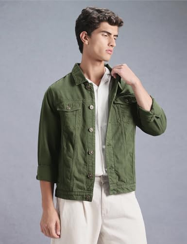 Image of INKD Men's Overdyed Cotton Denim Jacket - 100% Cotton | Double Flat Pocket | Regular Fit | Full Sleeve