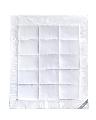 Mattress Topper - Hotel Quality 10 cm Thick With Elastic Corner Straps, Quilted Bed Topper Soft & Fluffy. Hypoallergenic & Machine Washable! (Double - 137x190 cm)