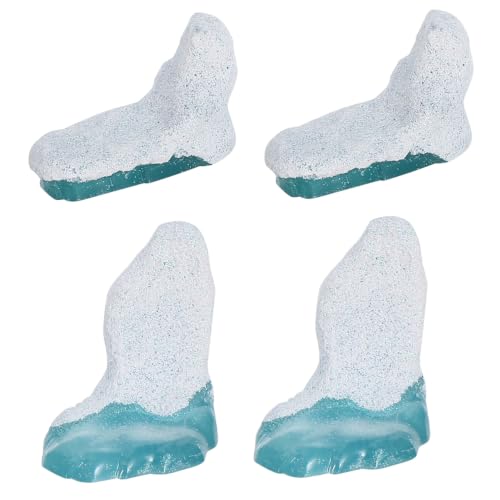 Toddmomy 4Pcs 2.55in Resin Mini Iceberg Figurines Micro Landscape