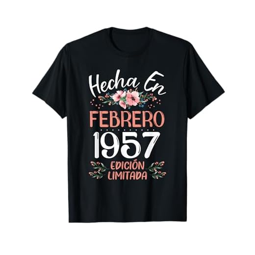 Hecha En Febrero 1957 Mujer Regalo 66 Años Cumpleaños Camiseta