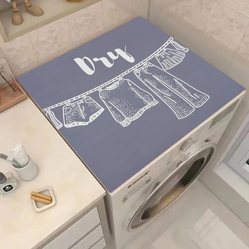 Image of Homecloud Non-Slip Washing Machine Mat - Durable Waterproof Protective Cover for Washer & Dryer, Dust-Resistant Mat Ideal for Laundry Room & Kitchen Appliances (Grey Dry)