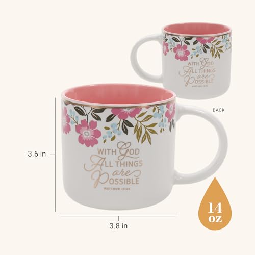 Image of Christian Art Gifts Scripture Ceramic Coffee & Tea Mug for Women