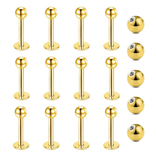 Gojewen 12er Lippenpiercing Stecker 1,2mm...