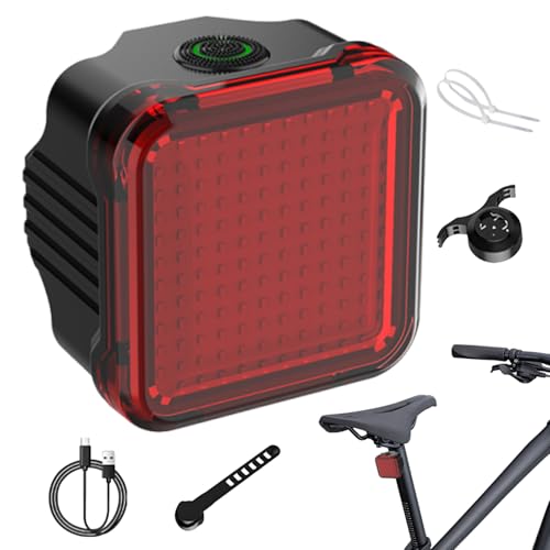 Luz trasera para bicicleta – Luces de bicicleta recargables por USB | Luces traseras de bicicleta | Luz LED de advertencia de seguridad | Luces traseras impermeables para casco de ciclismo
