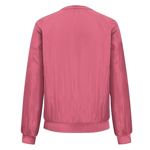 Womens Fashion Fall Bomber Jacket Casual Lightweight Coat Dressy Floral Printed Zip Up Outwear Gifts for Women3