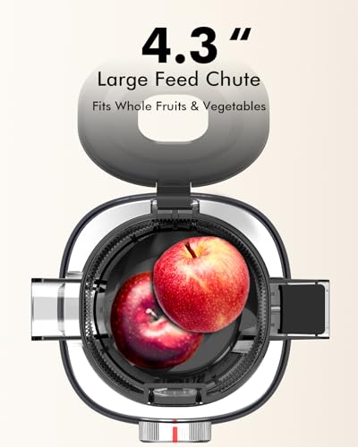 Image of SIFENE Whole Slow Masticating Juicer, 4.3 inch Wide Chute, Quiet Motor, Green | 110mm extra wide chute, 60dB quiet operation, high-torque motor, reverse function, BPA-free parts, whole produce prep