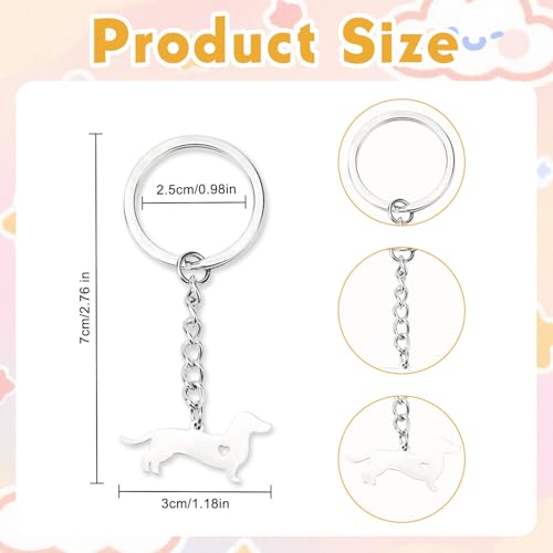 Tranbath Entzückender Schlüsselanhänger Mit Niedlichem Dackel-Design Aus Edelstahl, Personalisiertes Geschenk Und Geburtstagsgeschenk Für Frauen, Guter Freundinnen, Tolle Wahl Für Mütter Und Kollegen