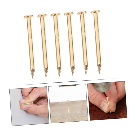 200 clavos de cobre para tapicería de pared, cabezal redondo, para proyectos de bricolaje y muebles miniatura 7