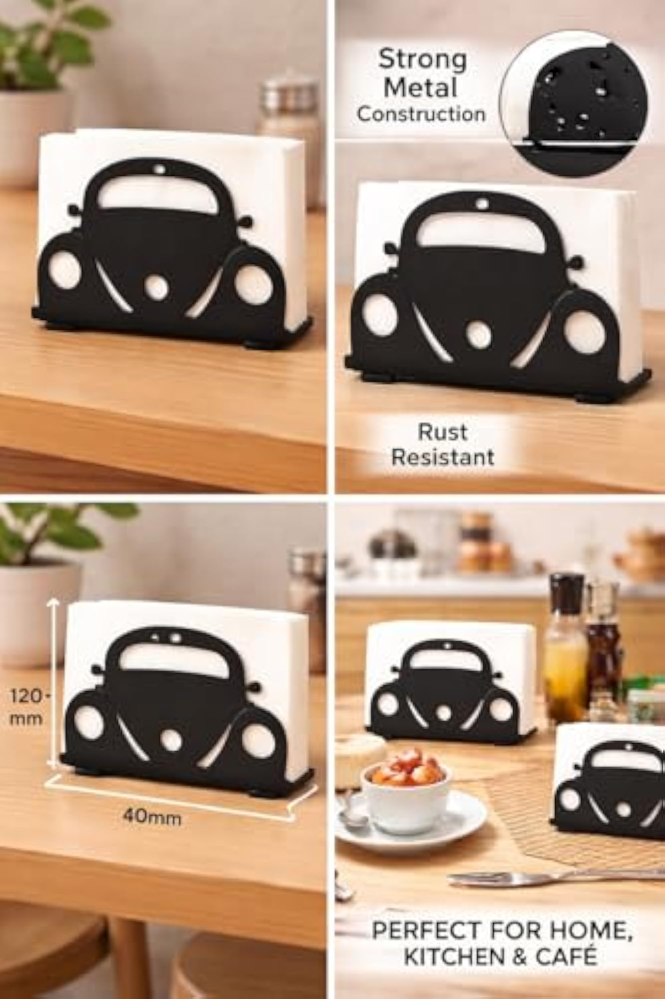 Car Design Metal Napkin Holder for Dining Table