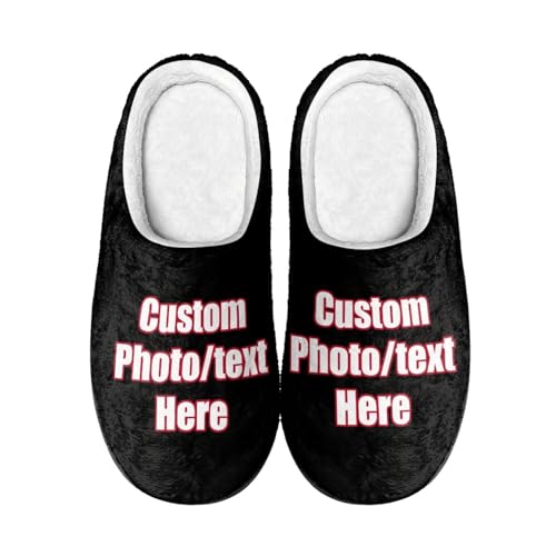 Custom Plush Slippers Men Women Boy Girl Cotton Shoes Cozy Customized Photo Text Keep Warm Slipper House Family Footwear Gifts