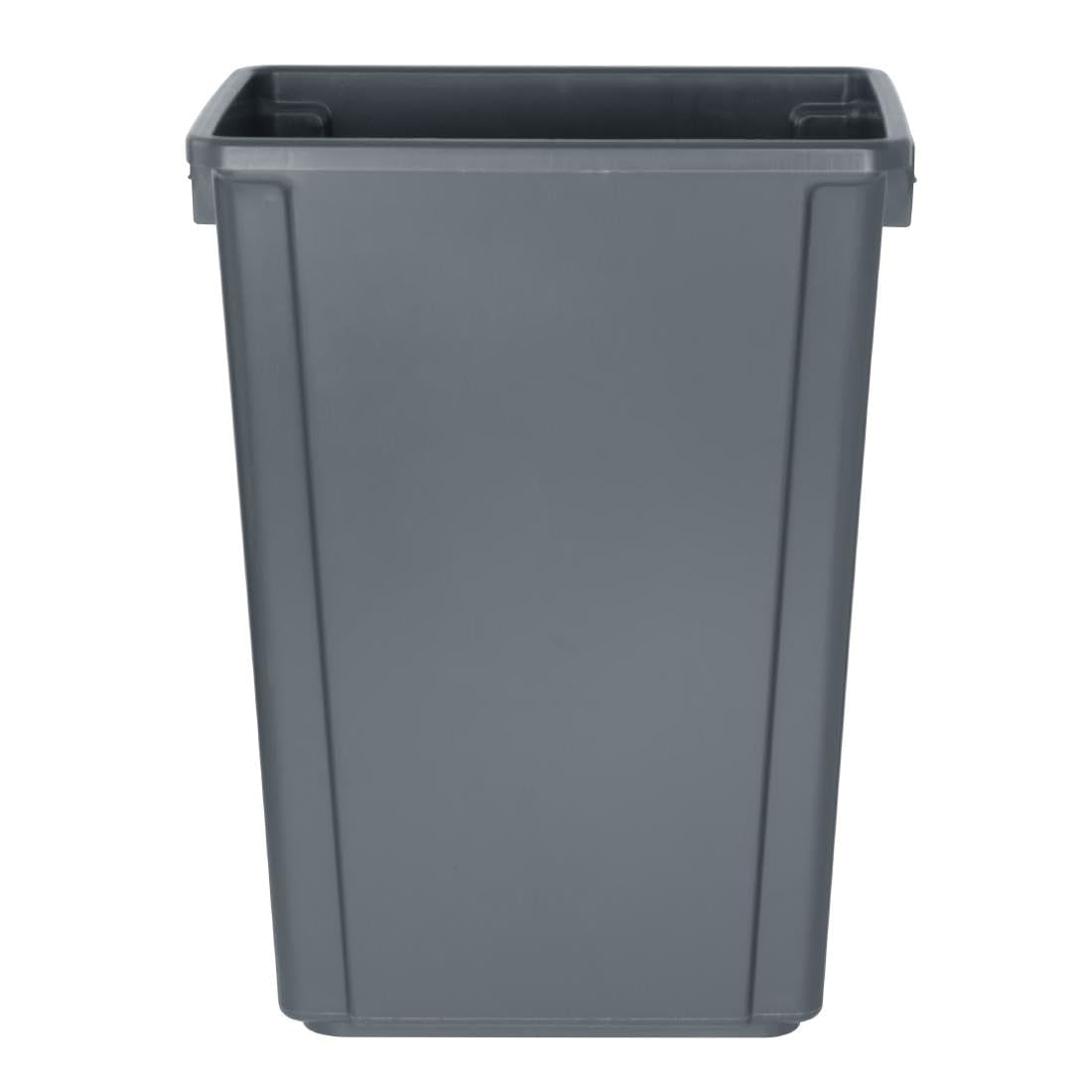 Cubo de basura delgado para cocina y hostelería Jantex gris de 60 litros