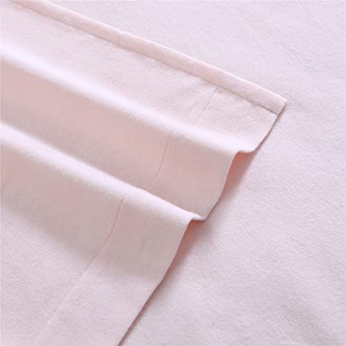 Image of Laura Ashley - Flannel Sheets Queen Size, Anti-Pilling & Wrinkle Resistant Cotton, Touchably Soft for All-Season Comfort - Bed Sheets with Matching Pillowcases & Fitted Sheet (Bright Blush)