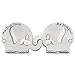 NASHRIO Baby First Tooth Fairy and Curl Keepsake Box - Cute Kids Metallic Engraved Elephant Shape, Great Gift Idea to Keep The Childwood Memory