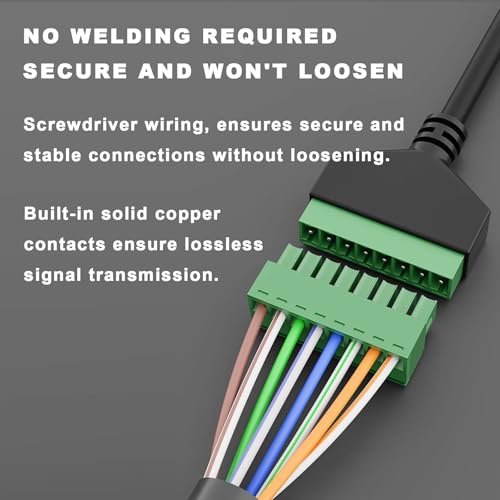 Conector RJ45 Hembra a Tornillo 8 Pines 4 Piezas 0.3 m miniatura 3
