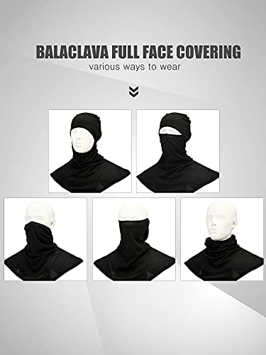 Image of SATINIOR 3 Piece Balaclava Face Cover Sun Protection Neck Cover Summer Balaclava for Men Women Outdoor Sports UV Protector
