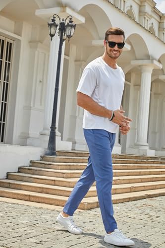 Mens Fashion Dress Pants Slim Fit Casual Business Dress Pants Classic Work Pants3