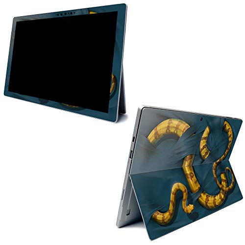 Image of MightySkins Carbon Fiber Skin for Microsoft Surface Pro 7 - Boa Constrictor | Textured Carbon Fiber Finish | Easy to Apply, Remove, and Change Styles | Made in The USA