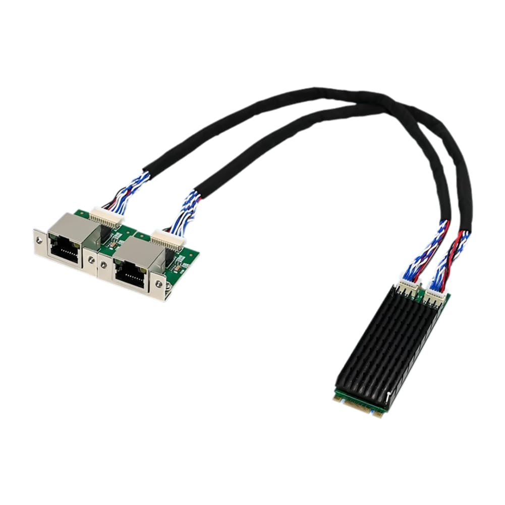 Przemysłowy adapter Gigabit Ethernet 2,5G M. 2 B+ M I226-T2 dwuportowa karta sieciowa