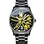 9937:black Strap&yellow Dial
