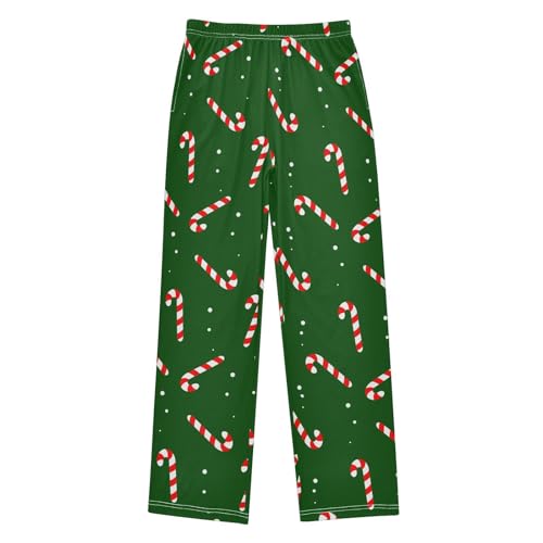 Boys' Pants Christmas New Year Candy Green Long Bottoms Jogger Pants Elastic Waist Trousers with Pockets S-XL