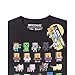 Minecraft T-Shirt Boys Sprites Gamer Gifts Black Short Sleeve Top 7-8 Years